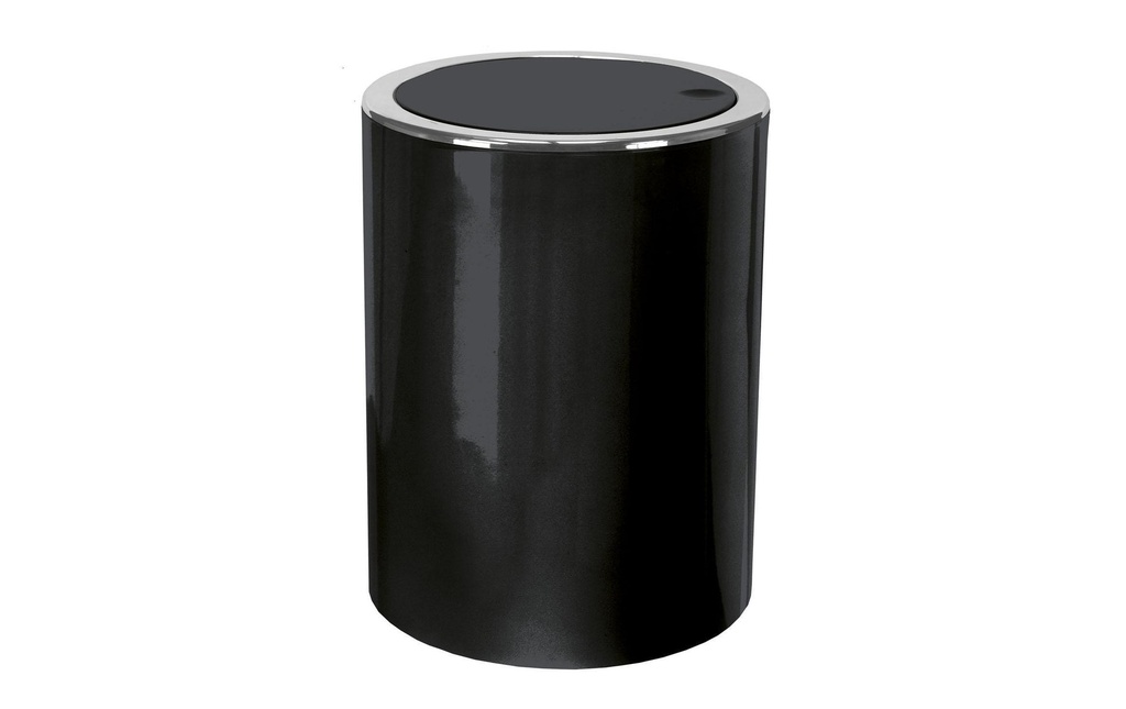 Kleine Wolke Poubelle à bascule Clap 5 l, Noir