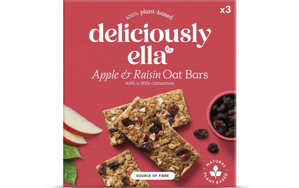 Deliciously Ella Barre Pomme, raisin sec & cannelle 3 x 50 g