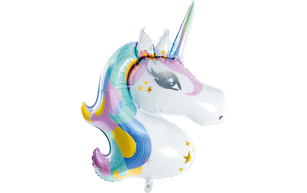 Partydeco Ballon en aluminium Unicorn Multicolore