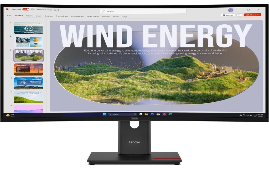 Lenovo Moniteur ThinkVision T34WD-40 34 , 3440 x 1440 (UWQHD)
