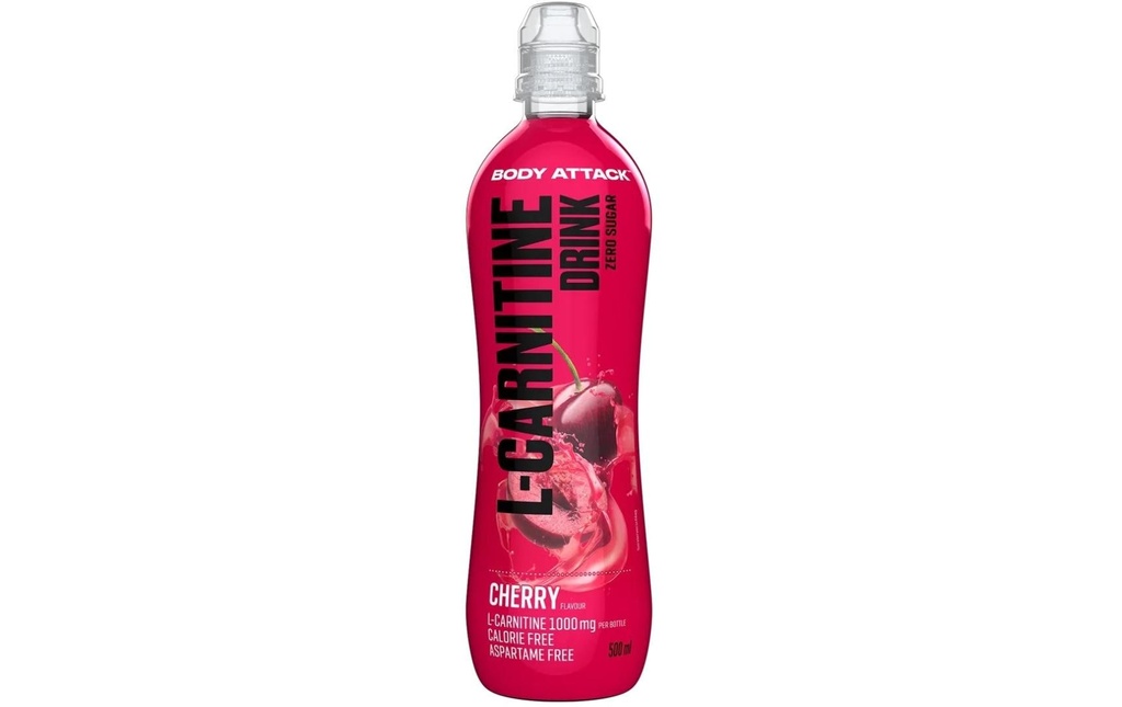 PowerFood Body Attack L-Carnitine Drink Cerise, 18 x 500 ml