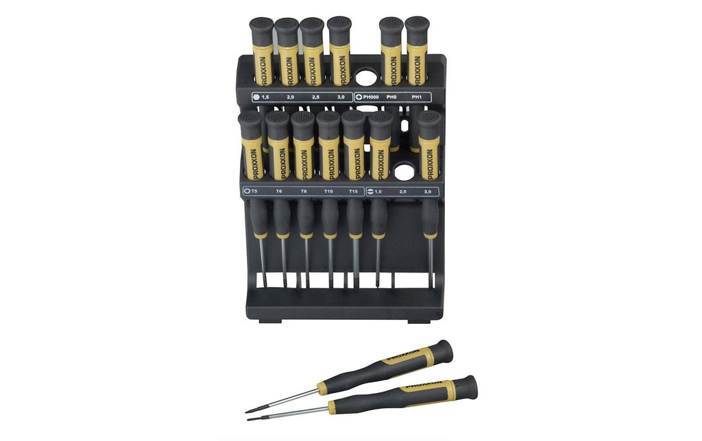 Proxxon Industrial Jeux de tournevis MICRO 15 pièces