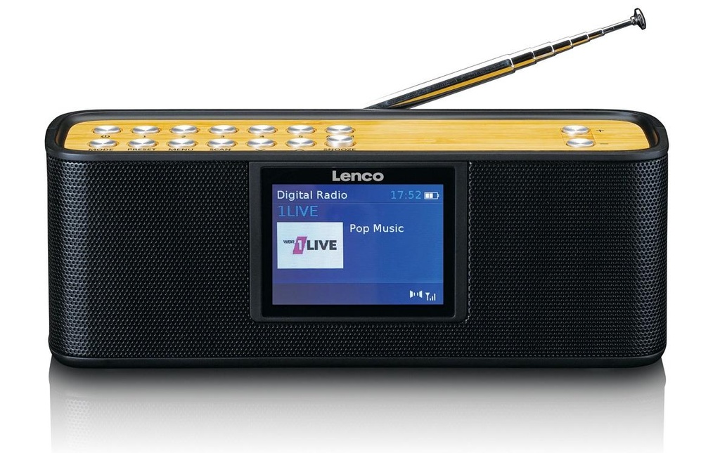 Lenco Radio DAB+ PDR-045 Noir/Bambou