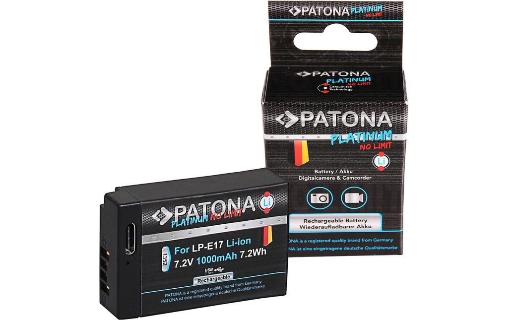 Patona Batterie Platinum pour Canon LP-E17