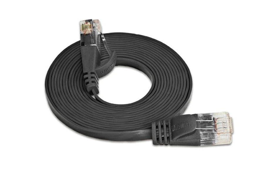 SLIM Câble patch slim RJ-45 - RJ-45, Cat 6, UTP, 2 m, Noir