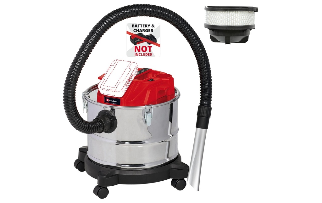 Einhell Aspirateur à cendres sans fil TE-AV 18/15 Li C-Solo