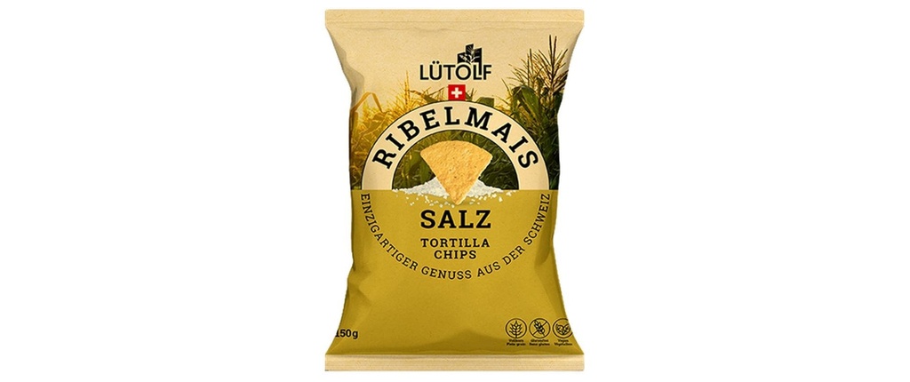Lütolf Chips de tortilla de maïs Ribel au sel 150 g