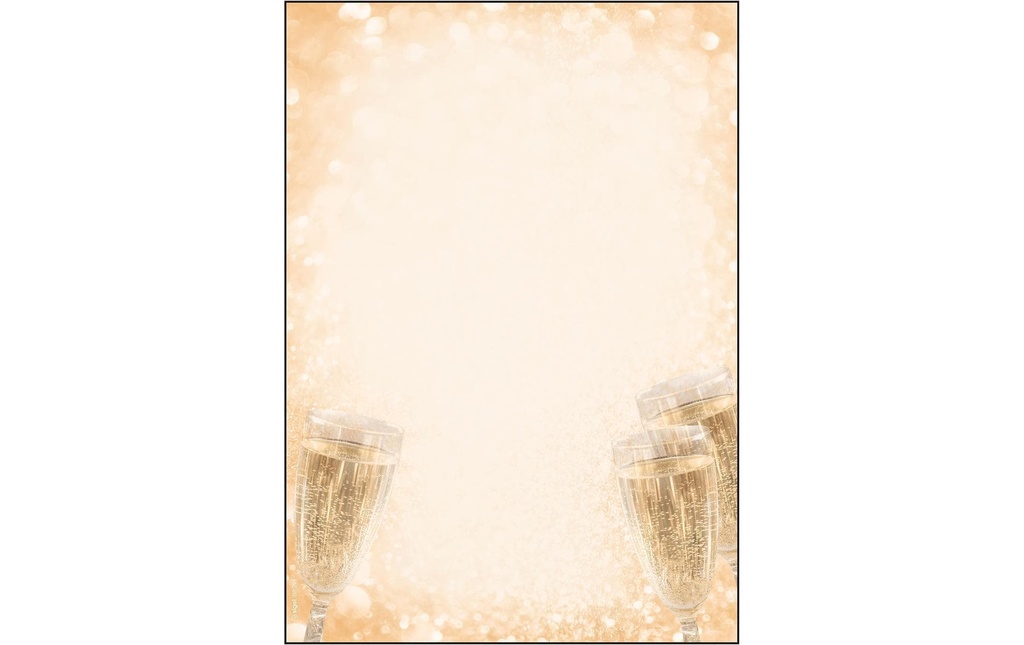 Sigel Papier à motif Champagne A4, 100 feuilles