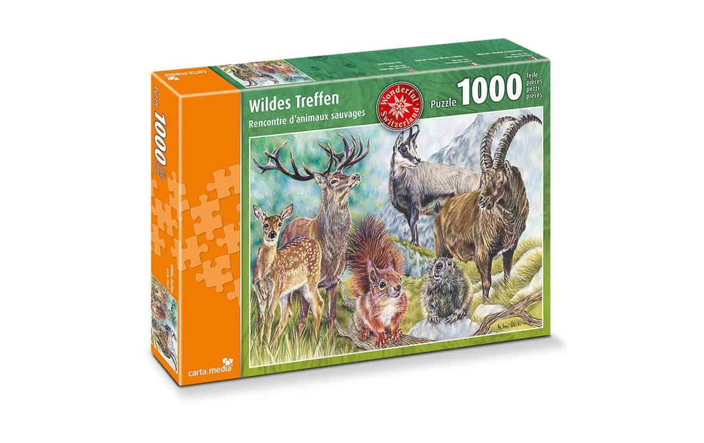 Carta.Media Puzzle Rencontre sauvage 1000 pièces