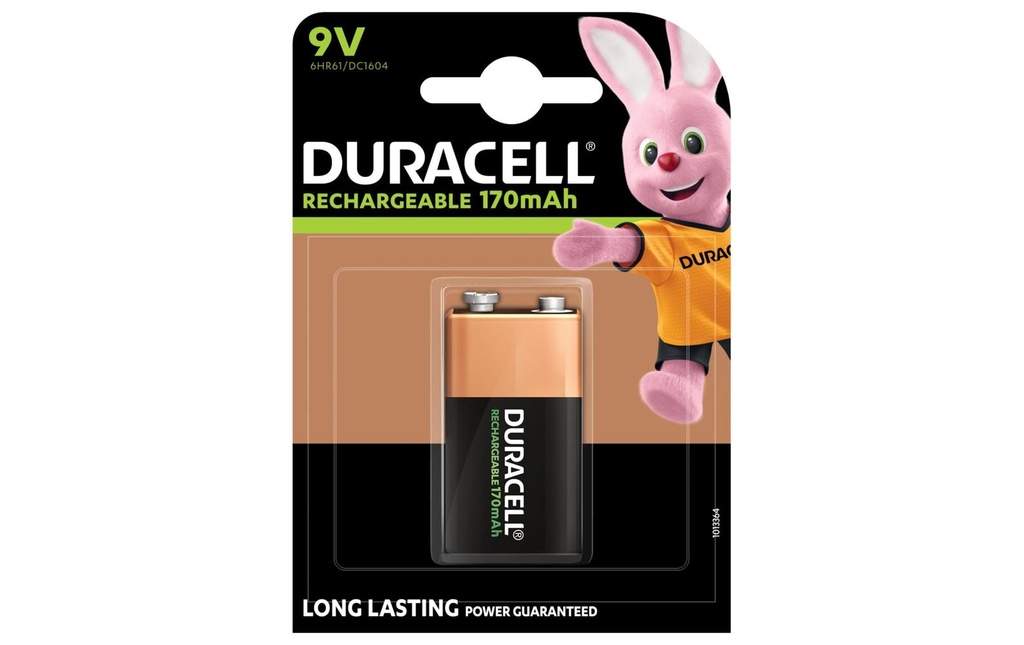 Duracell Batterie Recharge NiMH 9V E-Block 170 mAh, 1 Pièce/s