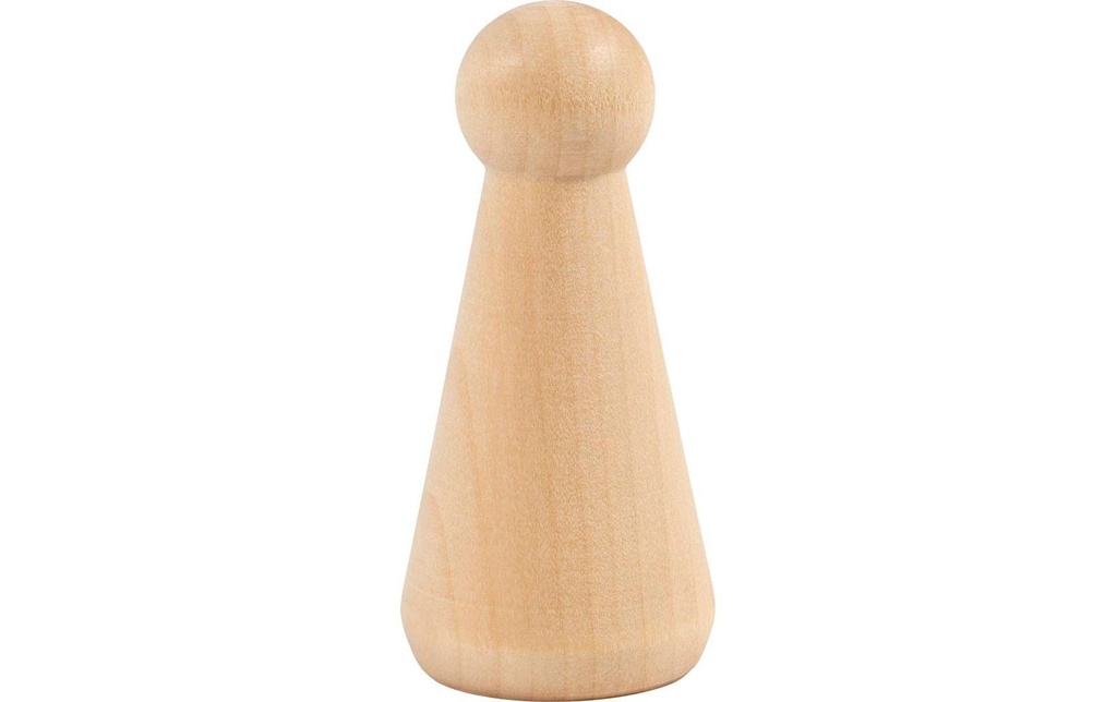 Creativ Company Article en bois Figure de quille 8 cm, 3 pièces