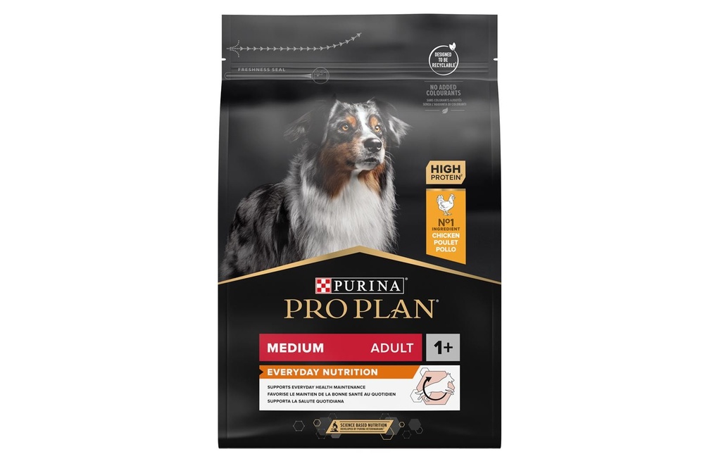 Purina Pro Plan Alimentation sèche M Adult Everyday Nutrition Poulet, 14 kg