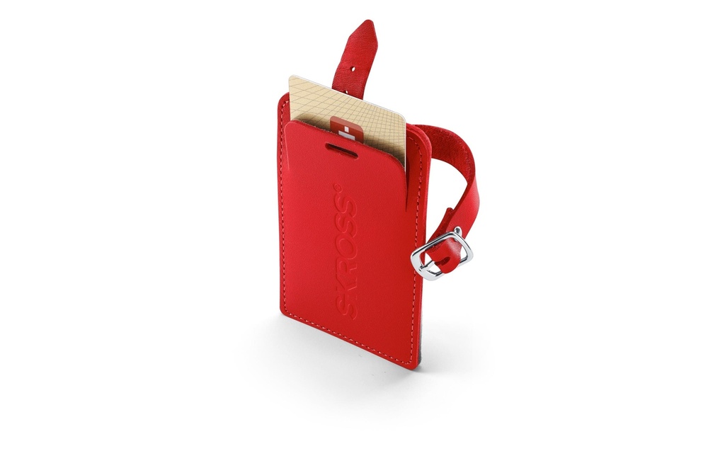 SKROSS Étiquette à bagages, Rouge
