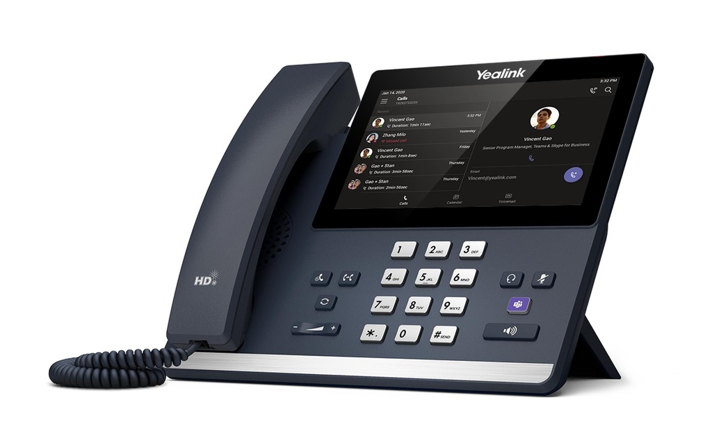 Yealink Téléphone de bureau MP56 E2 Microsoft Teams Noir