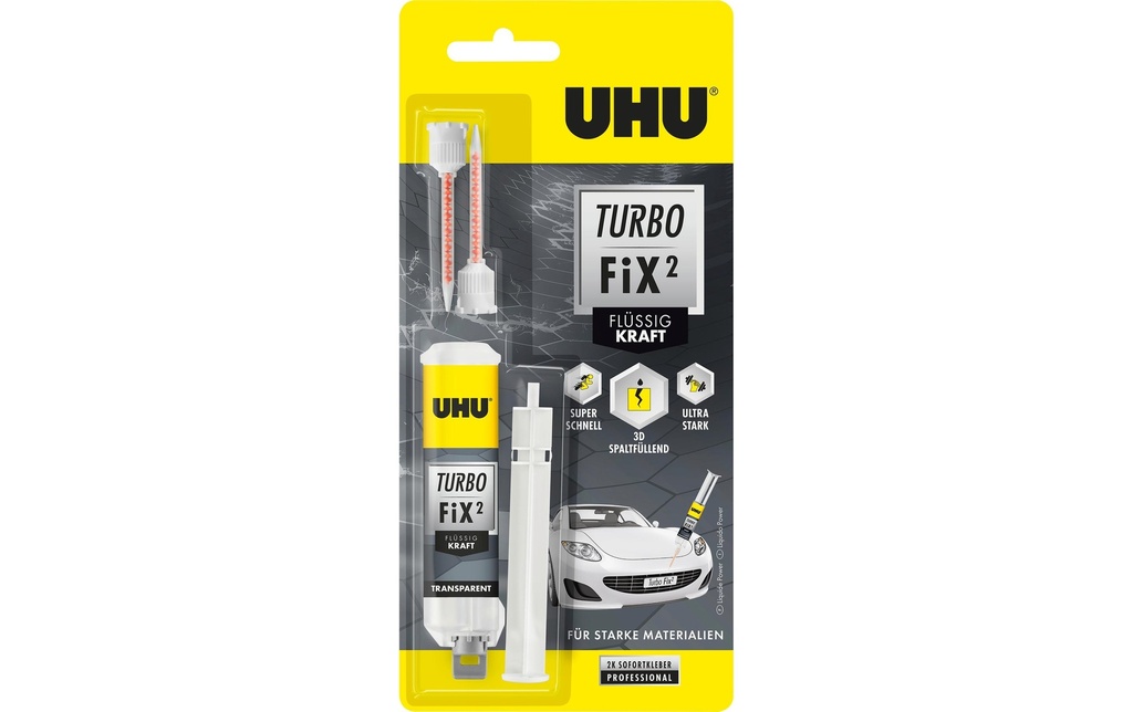 UHU Turbo Fix2 Force liquide 10 ml, Transparent