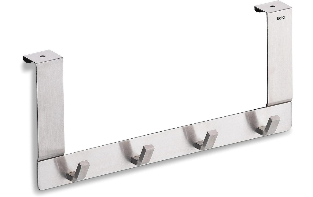Kela Accroche-porte Colgar 4 crochets, Argenté