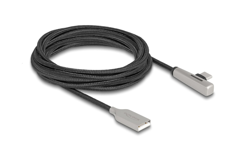 Delock Câble USB 2.0 Fonction de charge rapide 60 W USB-A - USB-C 3 m