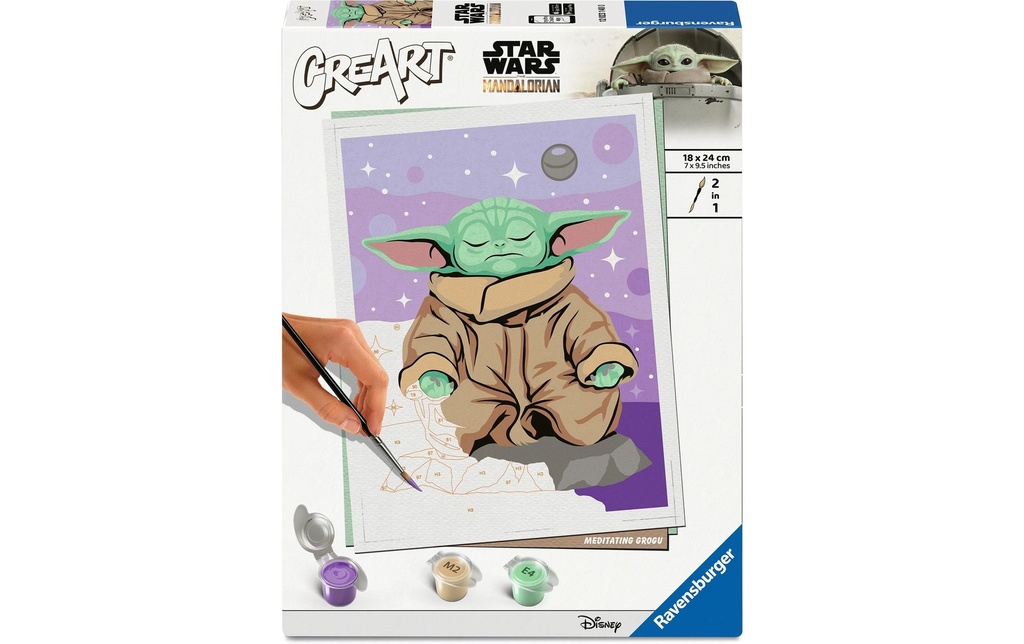 Ravensburger Peinture par numéros Grogu méditatif