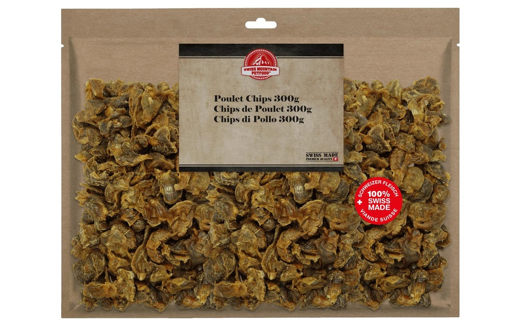 Swiss Mountain Petfood Articles à mâcher Poulet Chips, 300 g
