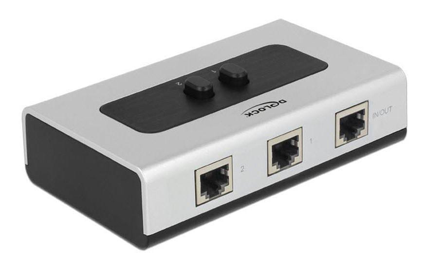 Delock Boîte de commutation RJ-45, 2 ports GbE, manuel
