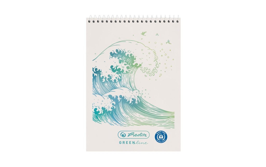 Herlitz Bloc-notes à spirale Greenline A7, arbre