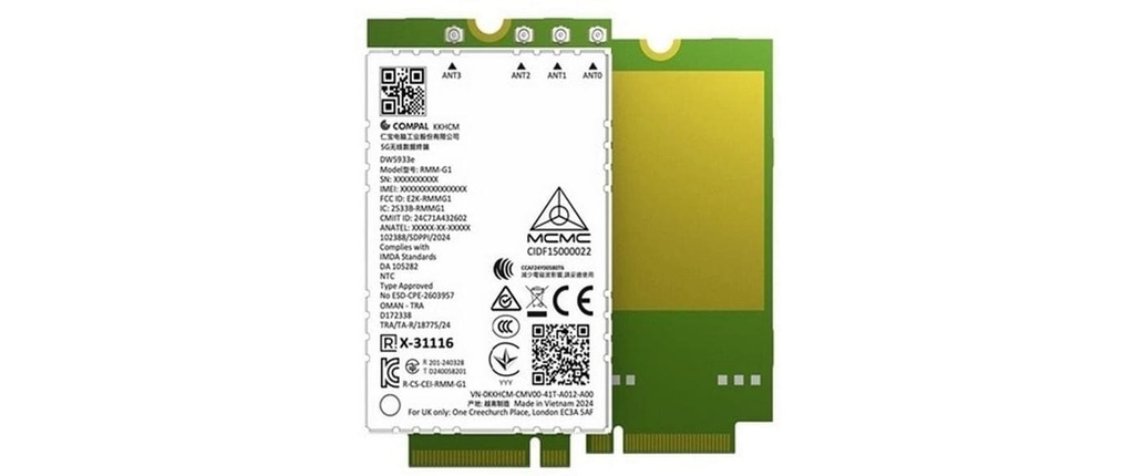 Dell DW5933E WWAN interne 4670 Mbps