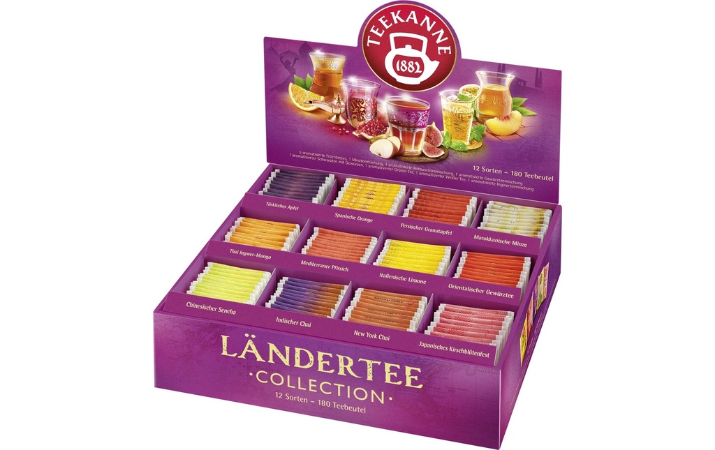 Teekanne Sachet de thé Boîte Collection de thés de pays 180 Pièce/s