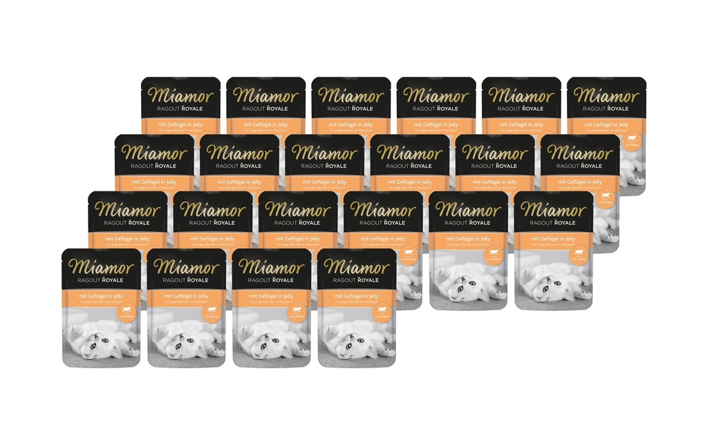 Miamor Alimentation humide Ragout Royale Kitten Gelée de volaille, 22 x 100 g