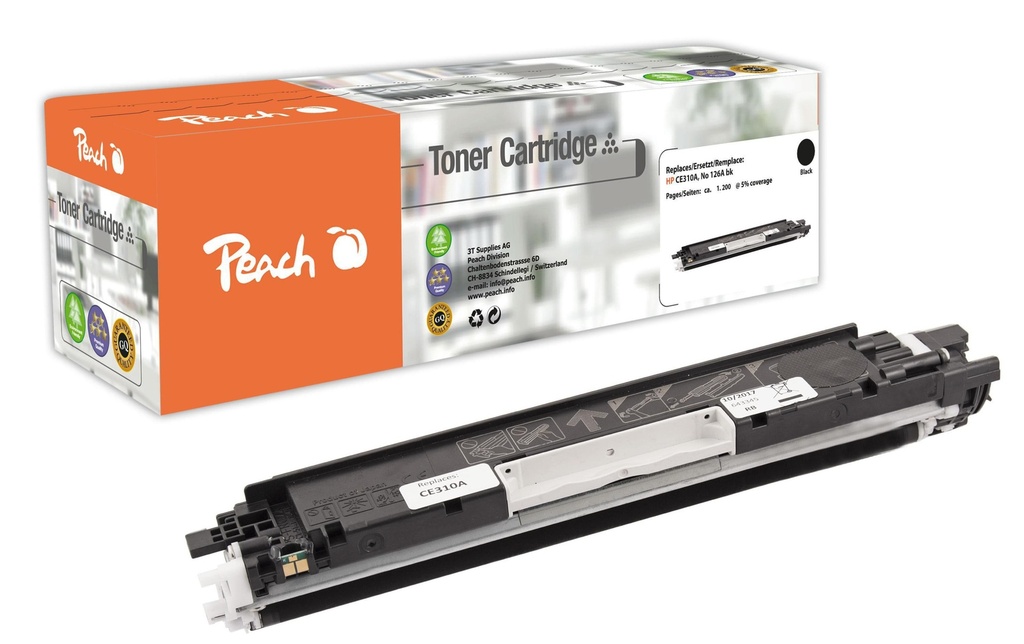 Peach Toner HP Nr. 126A (CE310A) noir