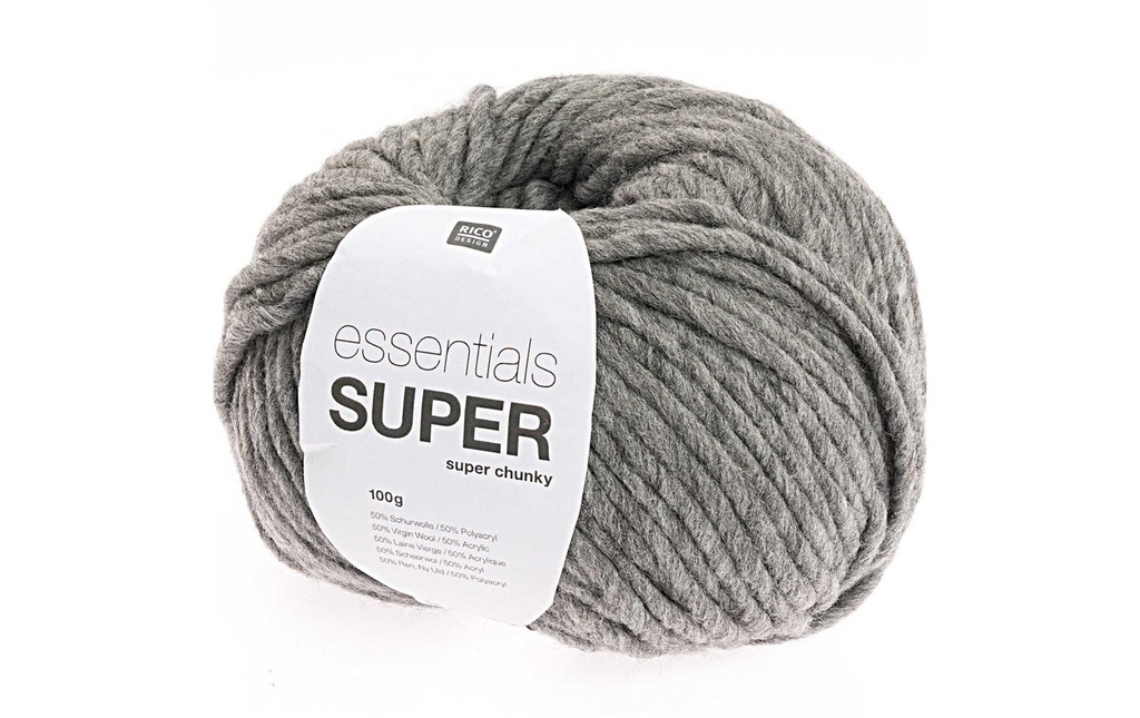 Rico Design Laine Essentials Super Super Chunky 100 g Gris