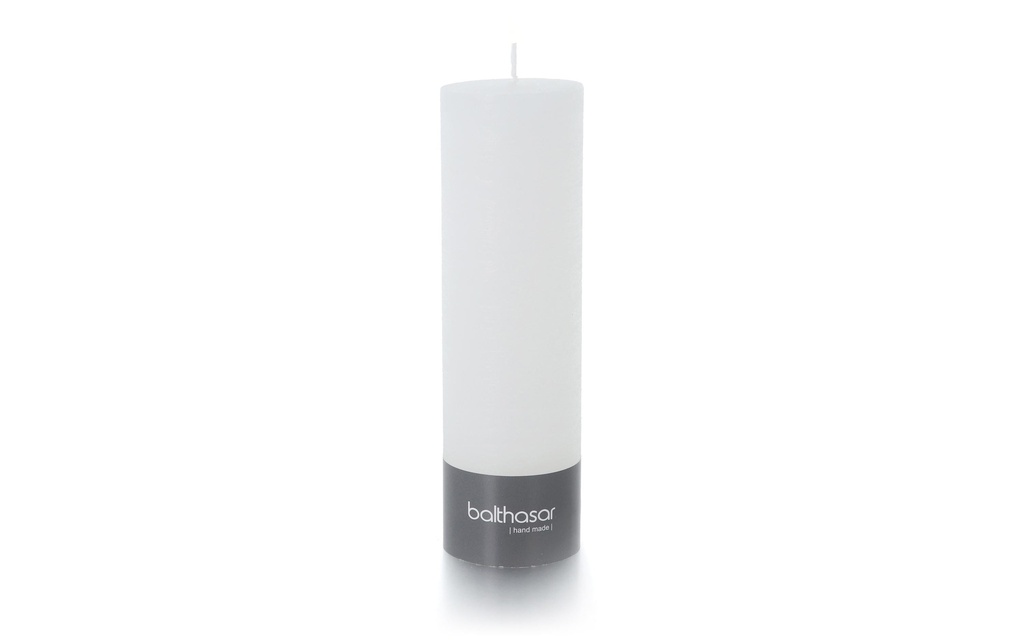 balthasar Bougie cylindrique Rustico 20 cm x 6 cm, Blanc