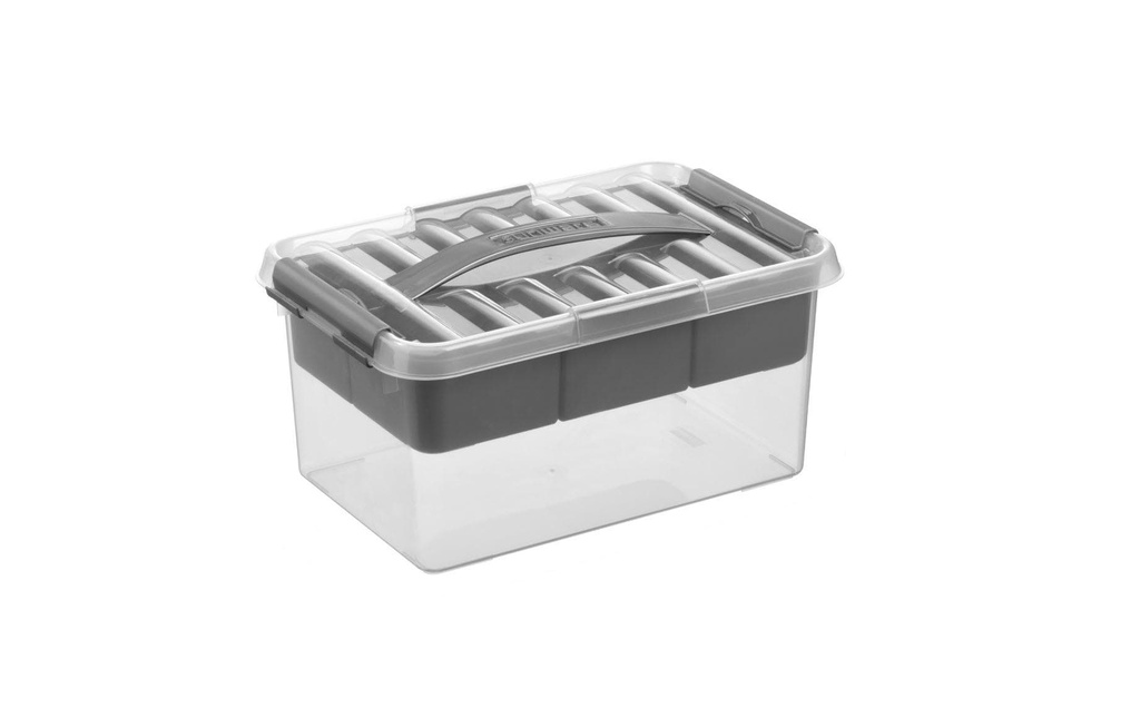 Sigma Home Boîte de rangement Q-Line Gris, Volumes: 6 l