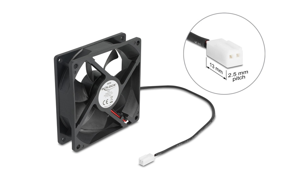Delock Ventilateur PC 5 V DC, 92 x 92 x 25 mm