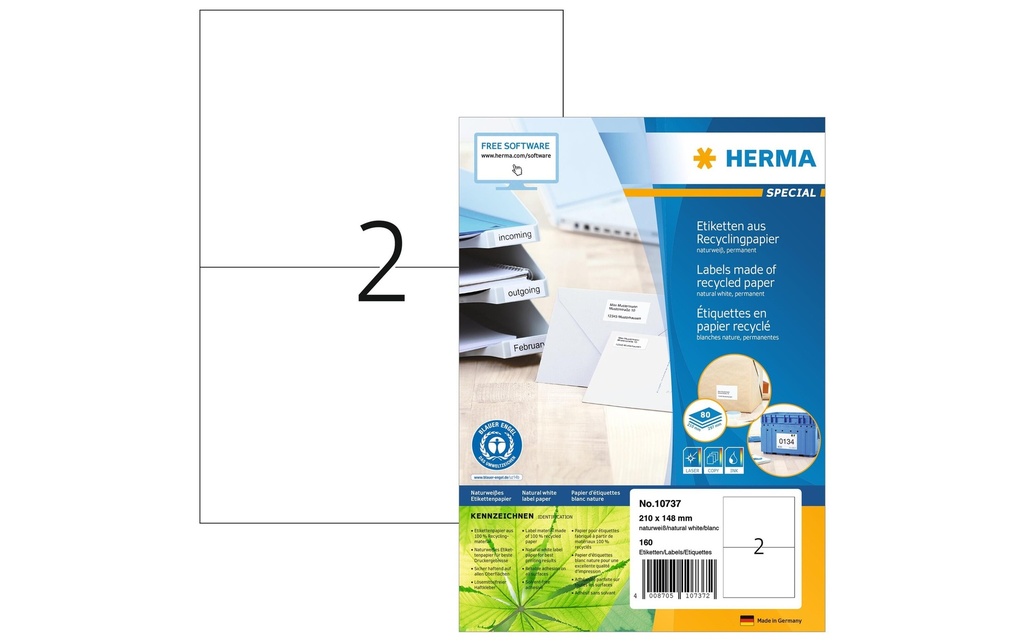 HERMA Étiquettes universelles 210 x 148 mm, 80 feuille