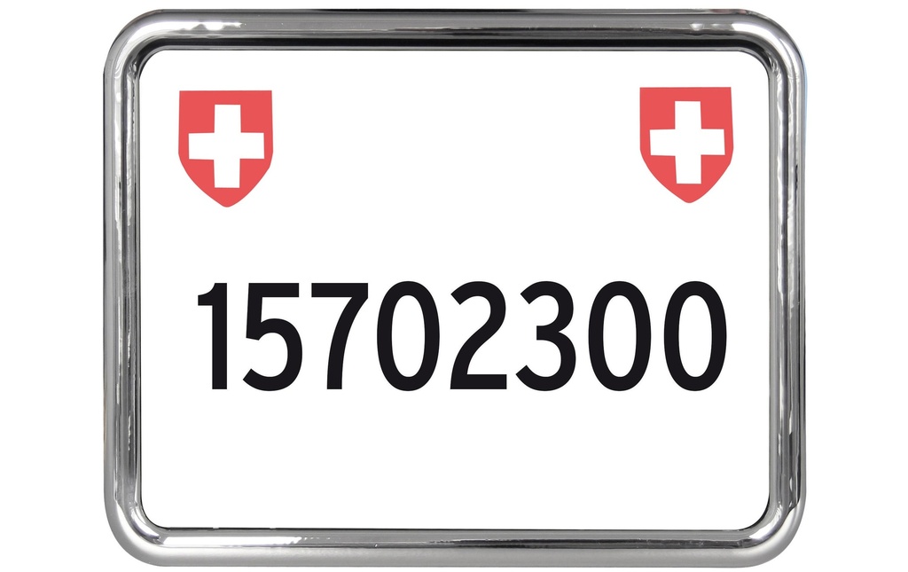 EASYKLICK Supports de plaque d’immatriculation Moto chrome