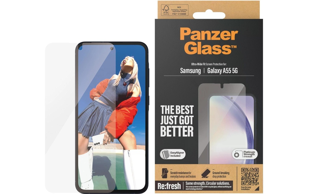 Panzerglass Protection d’écran Ultra Wide Fit Galaxy A55 5G