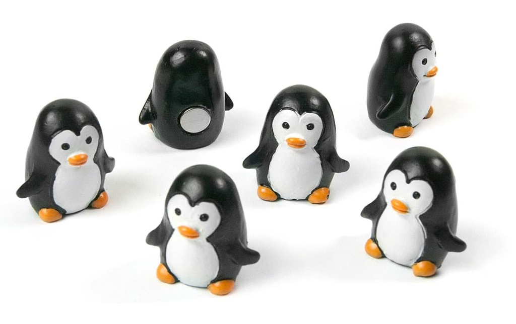 Trendform Aimant PINGU Noir/Blanc, 6 Pièce/s