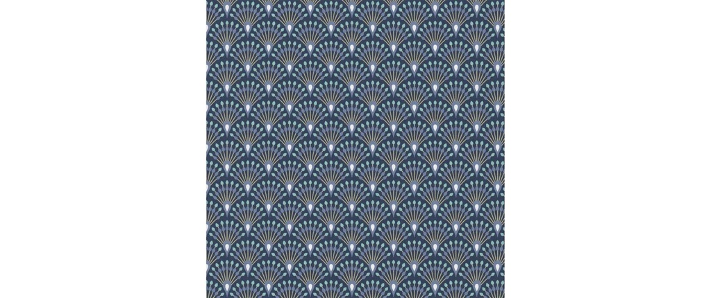 Basteln Tissu Ginza 100 x 150 cm, Minuit / Indigo