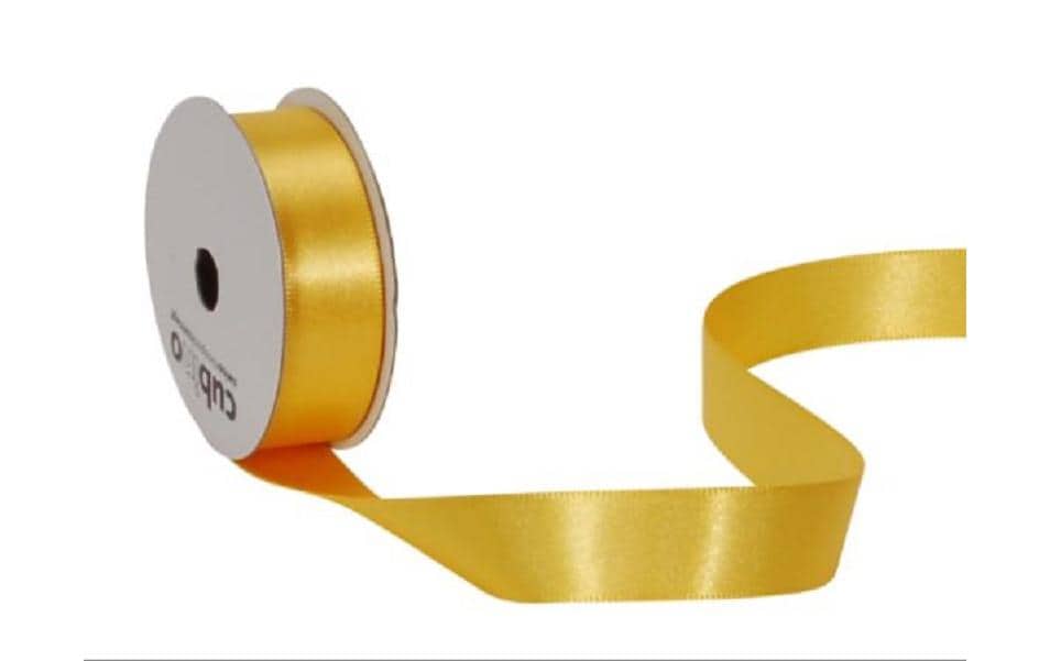 Spyk Ruban de satin 16 mm x 5 m, Jaune