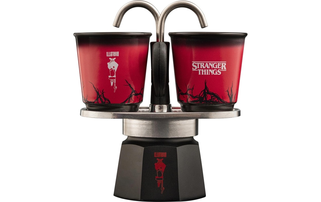 Bialetti Cafetière à expresso Stranger Things, avec 2 tasses à espresso