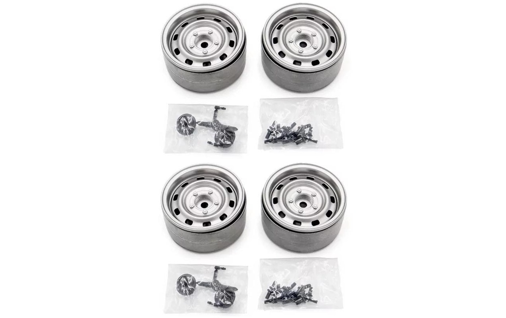 Hobbytech Jantes 1.9 Metal Beadlock Classic 2 Gris, 4 pièces