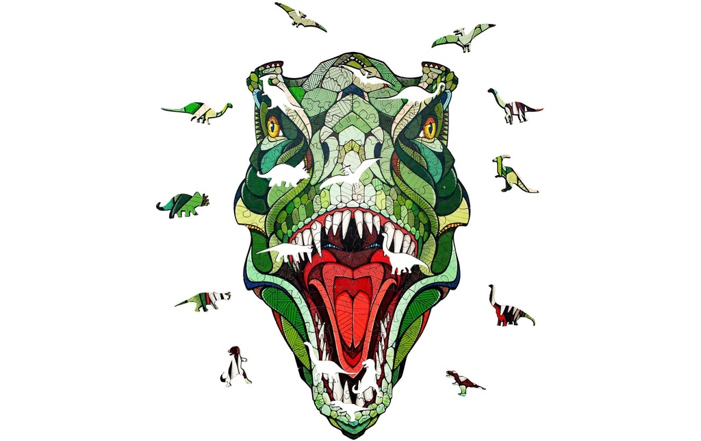 Eco Wood Art Puzzle en bois T-Rex 129 pièces