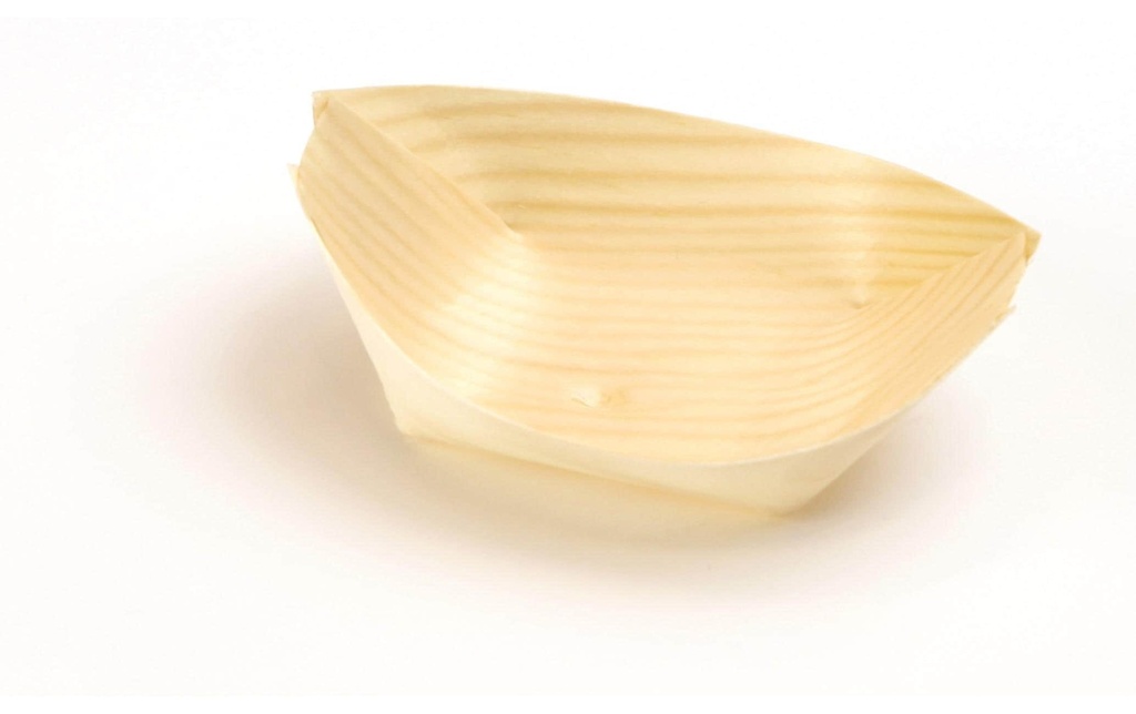 Sier Coupelle à amuse-bouches bateau en bois 4,5 x 8 cm, 100 Pièce/s