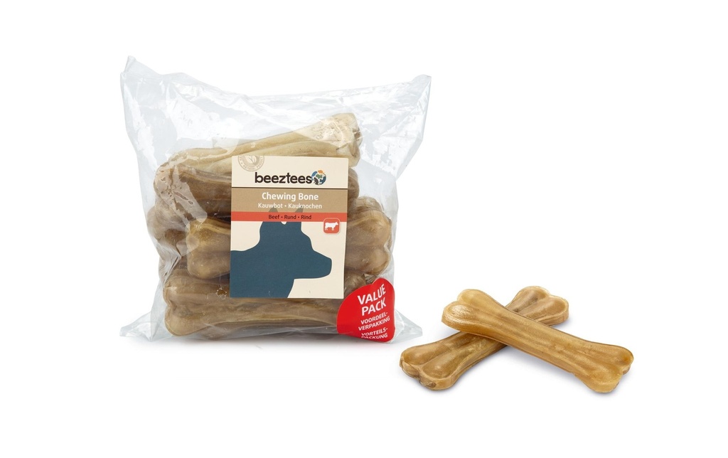 Beeztees Produit à mâcher  Os à mâcher en peau de bœuf, 10 pièces