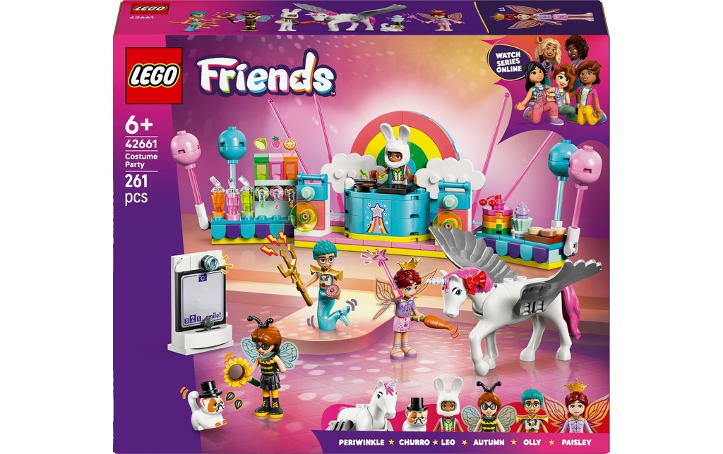 LEGO® Friends Fête costumée avec licorne et fée 42661
