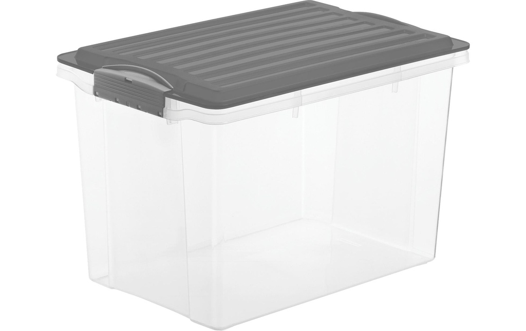 Rotho Boîte de rangement Compact A4 / 19 litres anthracite