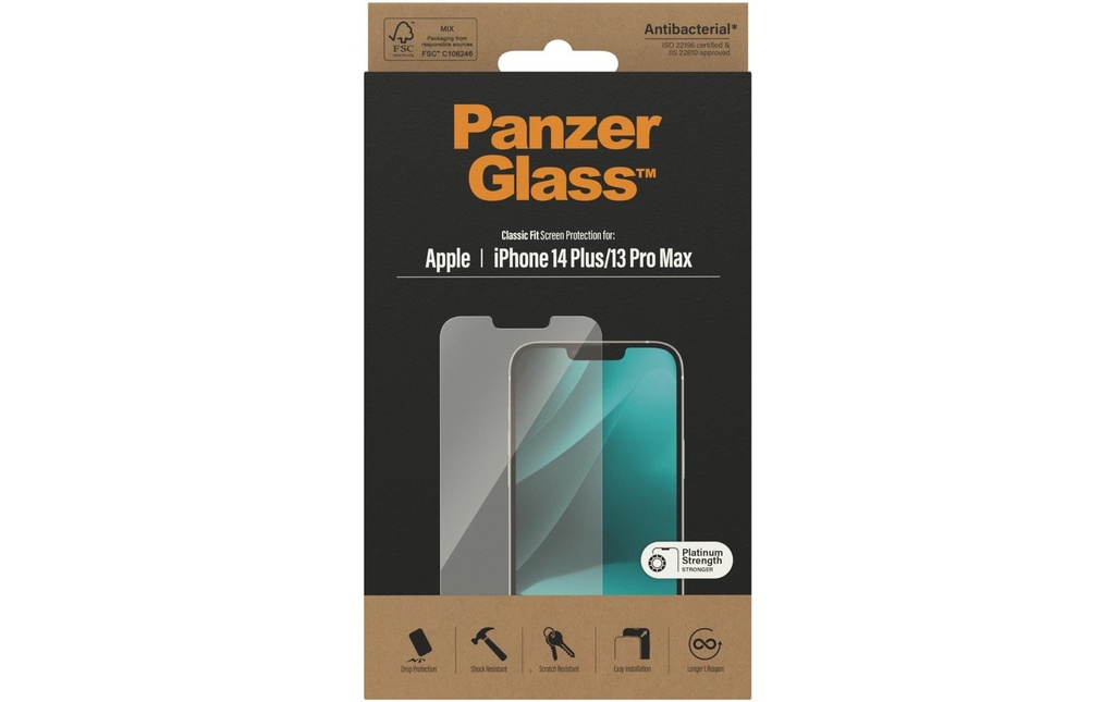 Panzerglass Protection d’écran Classic Fit iPhone 13 Pro Max/14 Plus