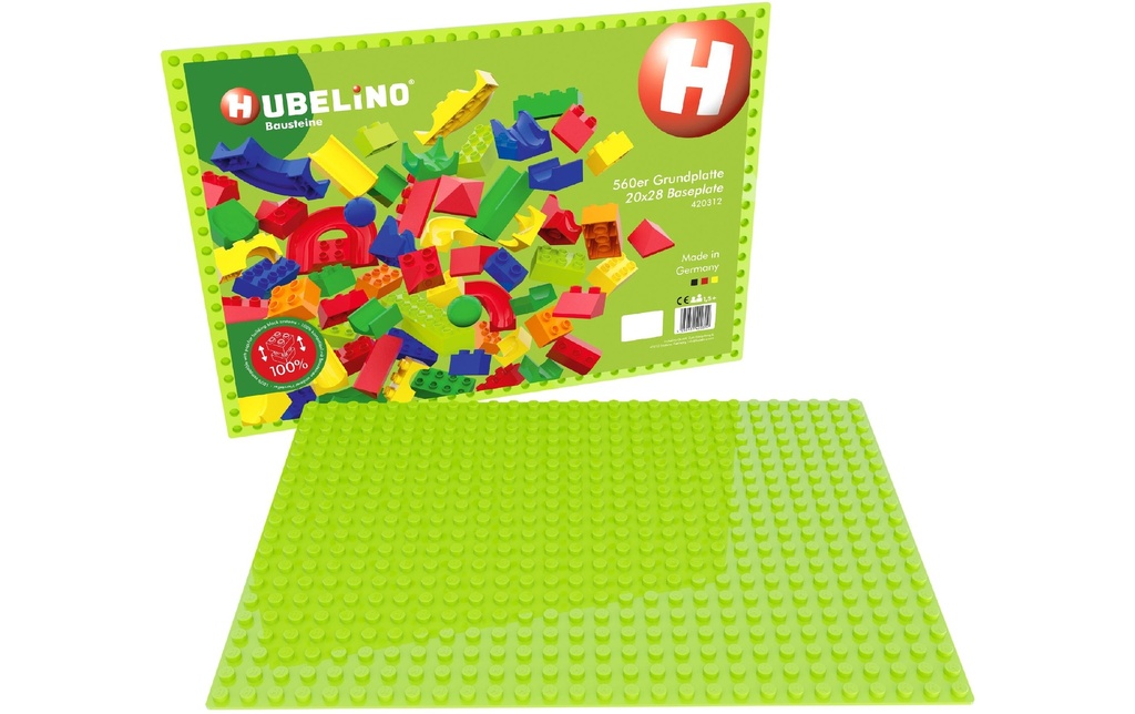 Hubelino Accessoires pour circuits de billes Plaque de base 560 Vert 32 x 44.8 cm