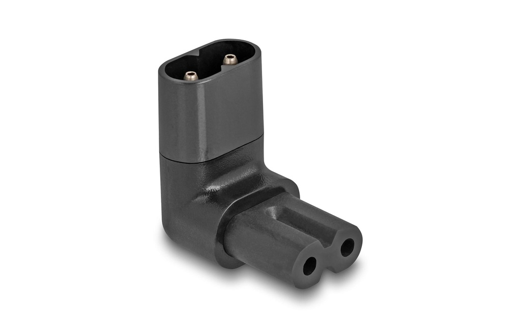 Delock Fiche adaptateur IEC60320 C8 - C7, coudé