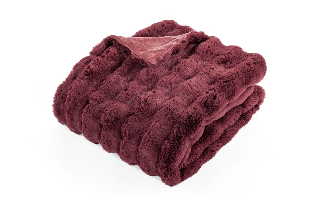 Tiseco Couverture Bubble Rabbit Stripe 130 x 180 cm, Bordeaux